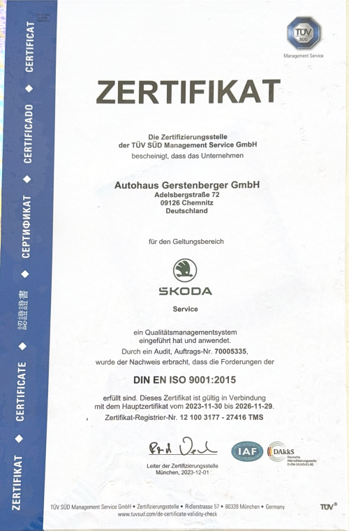 TÜV Skoda 2023